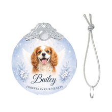 Load image into Gallery viewer, Cavalier King Charles Spaniel Ornament - Angel Dog Memorial Design - Personalized with Photo and Name-Christmas Ornament-Cavalier King Charles Spaniel,Christmas,Christmas Ornament,Personalize Artwork-4