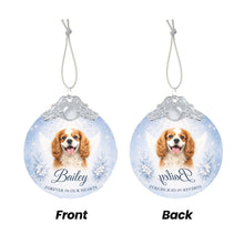 Load image into Gallery viewer, Cavalier King Charles Spaniel Ornament - Angel Dog Memorial Design - Personalized with Photo and Name-Christmas Ornament-Cavalier King Charles Spaniel,Christmas,Christmas Ornament,Personalize Artwork-5