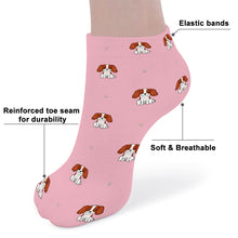 Load image into Gallery viewer, Cavalier King Socks - Ankle Length - Happy Cavalier King Charles Spaniels-Accessories-Accessories,Cavalier King Charles Spaniel,Dog Dad Gifts,Socks-20
