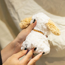 Load image into Gallery viewer, Cavapoo Soft Toy - Small - Silver Collar Sitting Cream White Cavapoo Plush Toy-4