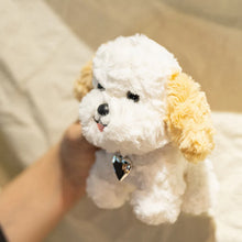 Load image into Gallery viewer, Cavapoo Soft Toy - Small - Silver Collar Sitting Cream White Cavapoo Plush Toy-6