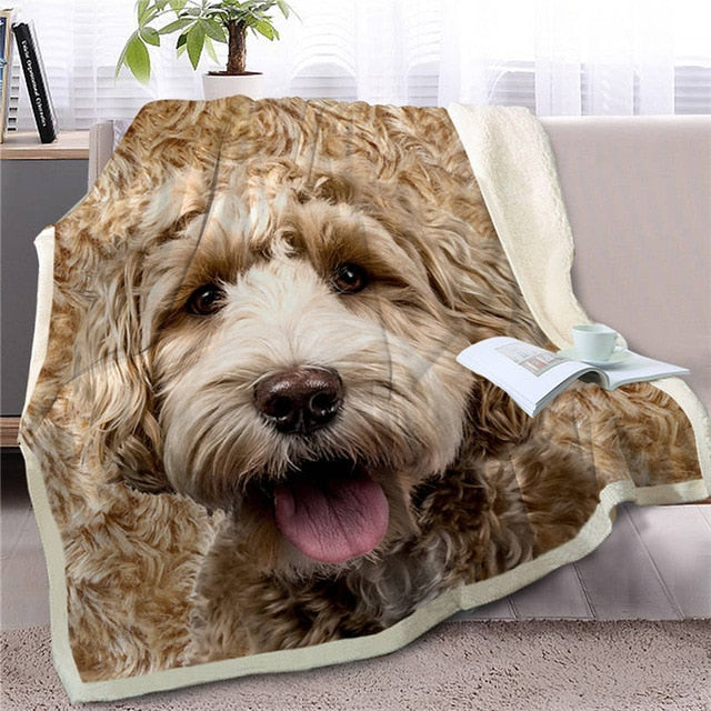 Cavoodle Love Soft Warm Fleece Blanket - Series 3-Home Decor-Blankets, Cavoodle, Dogs, Home Decor-Cavoodle-Medium-1