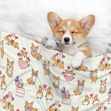 Load image into Gallery viewer, Celebration Corgi Love Blanket for Dog-Pet Furniture-Blankets,Corgi,Home Decor-1