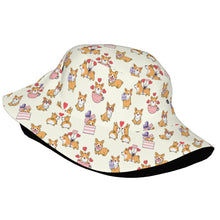 Load image into Gallery viewer, Celebration Corgi Love Bucket Hat-Hats &amp; Caps-2