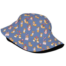Load image into Gallery viewer, Celebration Corgi Love Bucket Hat-Hats &amp; Caps-18