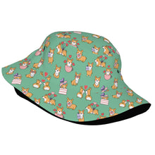 Load image into Gallery viewer, Celebration Corgi Love Bucket Hat-Hats &amp; Caps-26