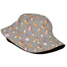 Load image into Gallery viewer, Celebration Corgi Love Bucket Hat-Hats &amp; Caps-42