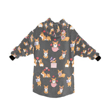 Load image into Gallery viewer, Celebration Corgis Love Blanket Hoodie for Women-10