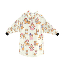 Load image into Gallery viewer, Celebration Corgis Love Blanket Hoodie for Women-2