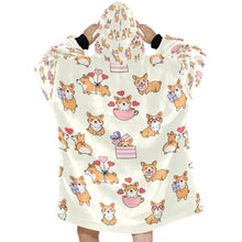 Load image into Gallery viewer, Celebration Corgis Love Blanket Hoodie for Women-3