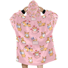 Load image into Gallery viewer, Celebration Corgis Love Blanket Hoodie for Women-7