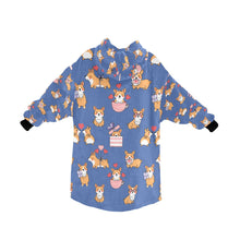 Load image into Gallery viewer, Celebration Corgis Love Blanket Hoodie for Women-8