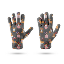 Load image into Gallery viewer, Celebration Corgis Love Touch Screen Gloves - 4 Colors-Accessories-Accessories, Corgi, Dog Dad Gifts, Dog Mom Gifts, Gloves-10