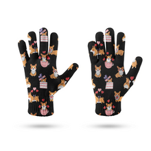 Load image into Gallery viewer, Celebration Corgis Love Touch Screen Gloves - 4 Colors-Accessories-Accessories, Corgi, Dog Dad Gifts, Dog Mom Gifts, Gloves-11