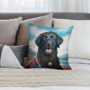 Celtic Cutie Black Labrador Plush Pillow Case-Cushion Cover-Black Labrador, Dog Dad Gifts, Dog Mom Gifts, Home Decor, Pillows-2