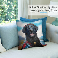 Load image into Gallery viewer, Celtic Cutie Black Labrador Plush Pillow Case-Cushion Cover-Black Labrador, Dog Dad Gifts, Dog Mom Gifts, Home Decor, Pillows-7