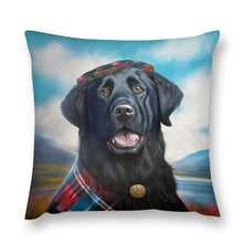Load image into Gallery viewer, Celtic Cutie Black Labrador Plush Pillow Case-Cushion Cover-Black Labrador, Dog Dad Gifts, Dog Mom Gifts, Home Decor, Pillows-12 &quot;×12 &quot;-1