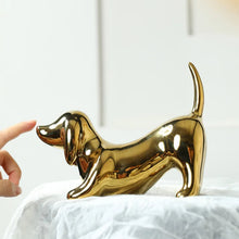 Load image into Gallery viewer, Ceramic and Enamel Timeless Dachshund Statues-10
