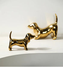 Load image into Gallery viewer, Ceramic and Enamel Timeless Dachshund Statues-11