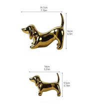 Load image into Gallery viewer, Ceramic and Enamel Timeless Dachshund Statues-9