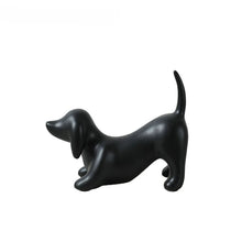 Load image into Gallery viewer, Ceramic and Enamel Timeless Dachshund Statues-black large-15