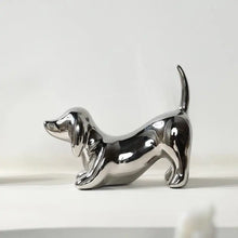 Load image into Gallery viewer, Ceramic and Enamel Timeless Dachshund Statues-1