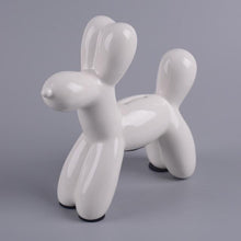 Load image into Gallery viewer, Image of a beautiful Poodle piggy bank statue in the color White, made of ceramic