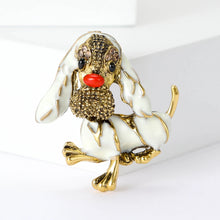 Load image into Gallery viewer, Charming Basset Hound Brooch – Playful Dog Pin-Yellow4198-YL-1