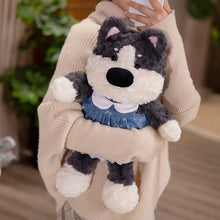 Load image into Gallery viewer, Charming Black and White Husky Stuffed Animal Plush Toy-Schnauzer - Dressed-One Size-