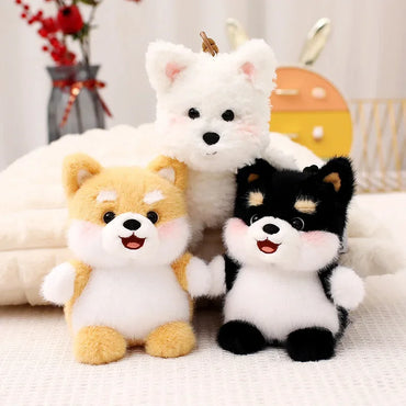 Shiba Inu Keychain - Charming Black and Tan Shiba Inu Plush Keychain