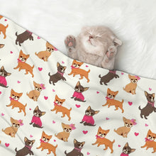 Load image into Gallery viewer, Charming Chihuahuas in Sweet Style Blanket for Dog-Pet Furniture-Blankets,Chihuahua,Home Decor-8