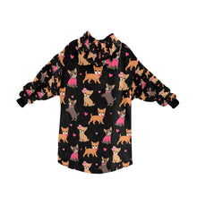 Load image into Gallery viewer, Charming Chihuahuas in Sweet Style Blanket Hoodie-Blanket-Apparel, Blanket Hoodie, Blankets, Chihuahua, Dog Mom Gifts-11
