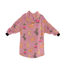 Load image into Gallery viewer, Charming Chihuahuas in Sweet Style Blanket Hoodie-Blanket-Apparel, Blanket Hoodie, Blankets, Chihuahua, Dog Mom Gifts-20