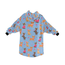 Load image into Gallery viewer, Charming Chihuahuas in Sweet Style Blanket Hoodie-Blanket-Apparel, Blanket Hoodie, Blankets, Chihuahua, Dog Mom Gifts-22