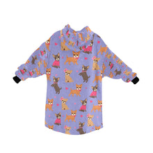 Load image into Gallery viewer, Charming Chihuahuas in Sweet Style Blanket Hoodie-Blanket-Apparel, Blanket Hoodie, Blankets, Chihuahua, Dog Mom Gifts-32