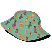 Load image into Gallery viewer, Charming Chihuahuas in Sweet Style Bucket Hat-Hats &amp; Caps-Accessories,Chihuahua,Dog Dad Gifts,Dog Mom Gifts,Hats-2