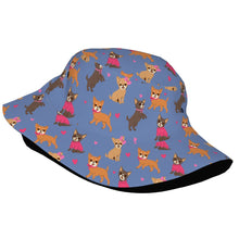 Load image into Gallery viewer, Charming Chihuahuas in Sweet Style Bucket Hat-Hats &amp; Caps-Accessories,Chihuahua,Dog Dad Gifts,Dog Mom Gifts,Hats-34