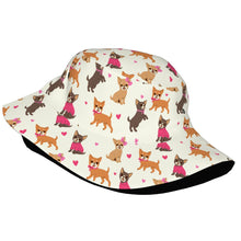 Load image into Gallery viewer, Charming Chihuahuas in Sweet Style Bucket Hat-Hats &amp; Caps-Accessories,Chihuahua,Dog Dad Gifts,Dog Mom Gifts,Hats-42
