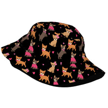 Load image into Gallery viewer, Charming Chihuahuas in Sweet Style Bucket Hat-Hats &amp; Caps-Accessories,Chihuahua,Dog Dad Gifts,Dog Mom Gifts,Hats-50