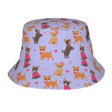 Load image into Gallery viewer, Charming Chihuahuas in Sweet Style Bucket Hat-Hats &amp; Caps-Accessories,Chihuahua,Dog Dad Gifts,Dog Mom Gifts,Hats-Lavender Purple-One Size-17