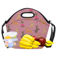 Load image into Gallery viewer, Charming Chihuahuas in Sweet Style Neoprene Lunch Bag-19