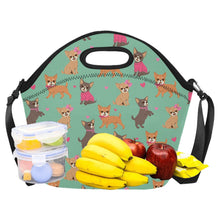 Load image into Gallery viewer, Charming Chihuahuas in Sweet Style Neoprene Lunch Bag-22