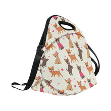 Load image into Gallery viewer, Charming Chihuahuas in Sweet Style Neoprene Lunch Bag-11