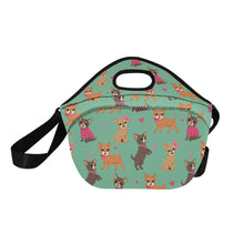 Load image into Gallery viewer, Charming Chihuahuas in Sweet Style Neoprene Lunch Bag-15