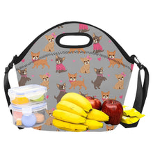 Load image into Gallery viewer, Charming Chihuahuas in Sweet Style Neoprene Lunch Bag-24