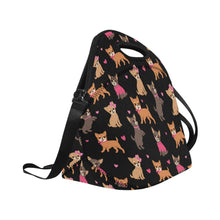 Load image into Gallery viewer, Charming Chihuahuas in Sweet Style Neoprene Lunch Bag-13