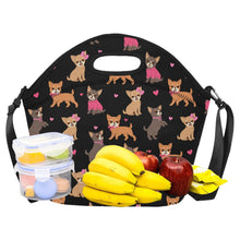 Load image into Gallery viewer, Charming Chihuahuas in Sweet Style Neoprene Lunch Bag-25