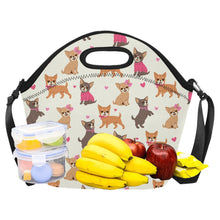 Load image into Gallery viewer, Charming Chihuahuas in Sweet Style Neoprene Lunch Bag-1