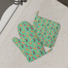 Load image into Gallery viewer, Charming Chihuahuas in Sweet Style Oven Mitts and Pot Holder Set-Kitchen Decor-Accessories,Chihuahua,Dog Mom Gifts-2