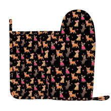 Load image into Gallery viewer, Charming Chihuahuas in Sweet Style Oven Mitts and Pot Holder Set-Kitchen Decor-Accessories,Chihuahua,Dog Mom Gifts-5